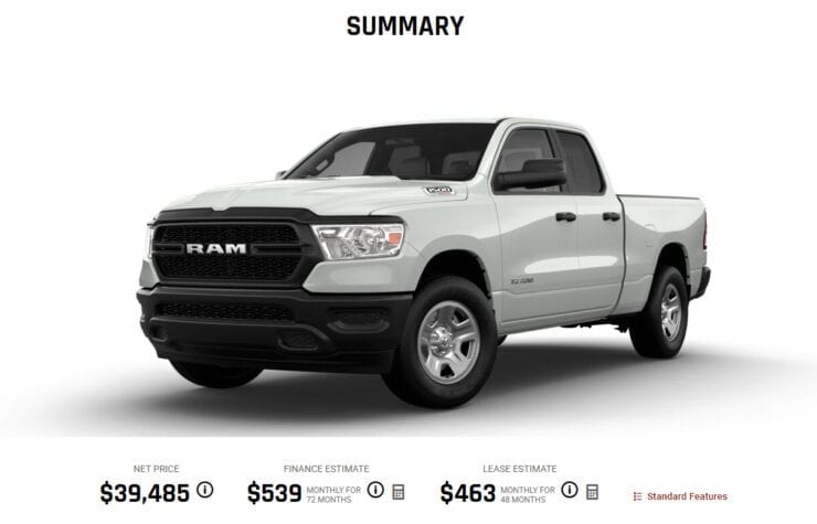 2021 truck starting prices