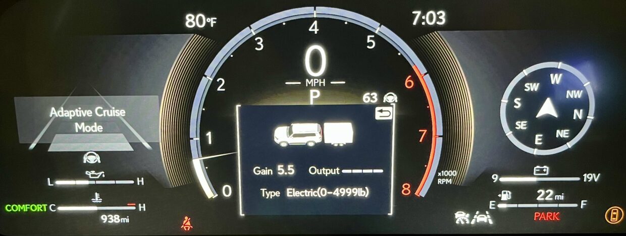 Sample display of a truck with integrated trailer brake controller image 3