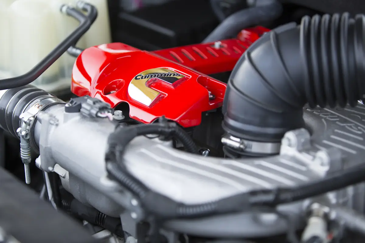 2016 Nissan Titan XD Cummins 5.0L engine. Image courtesy of Nissan.