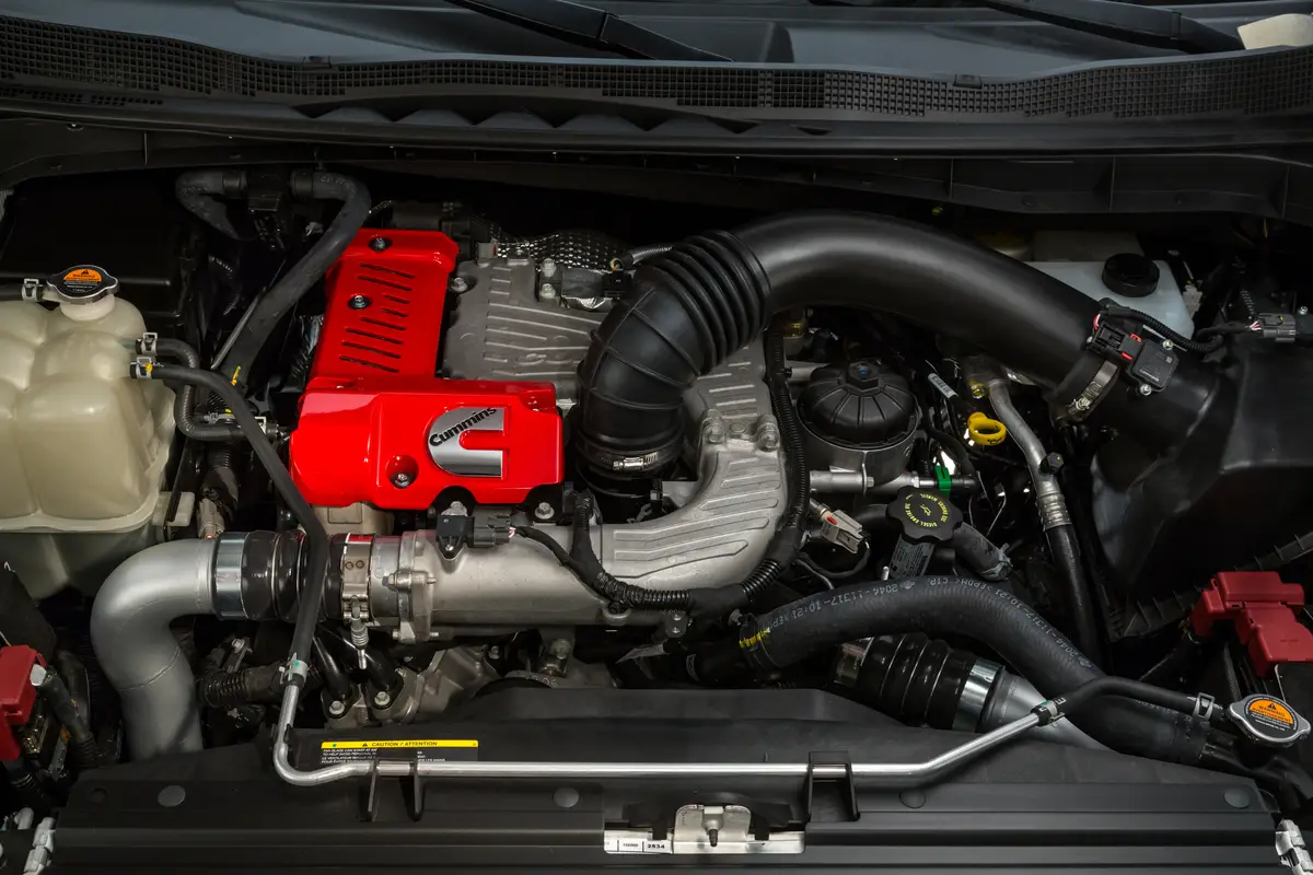 2016 Nissan Titan XD Cummins 5.0L engine. Image courtesy of Nissan.