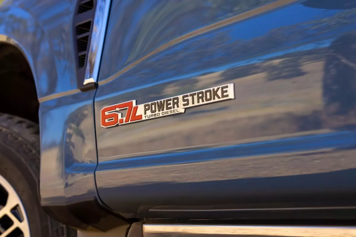 Ford Super Duty 6.7L Power Stroke badge. Photo courtesy of Ford