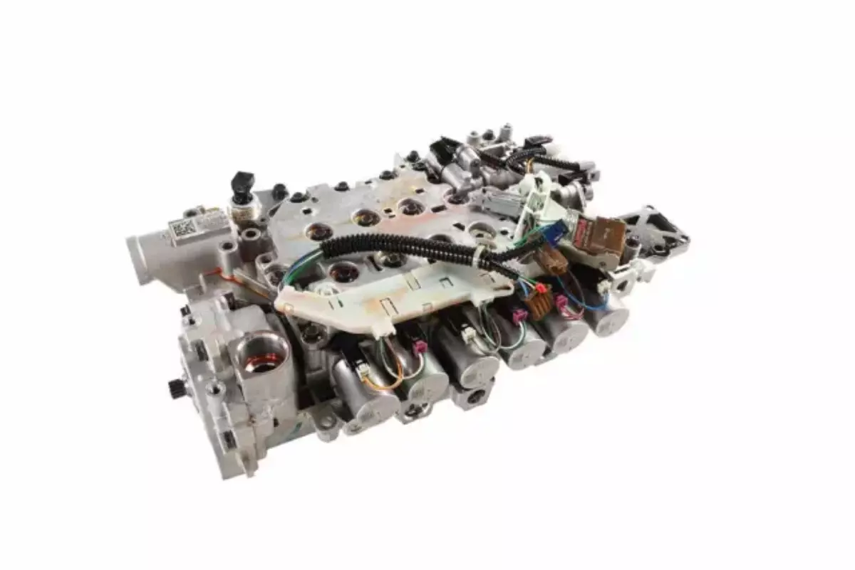 Valve body for GM 2024-25 6.6L diesel transmission. Photo courtesy of GM