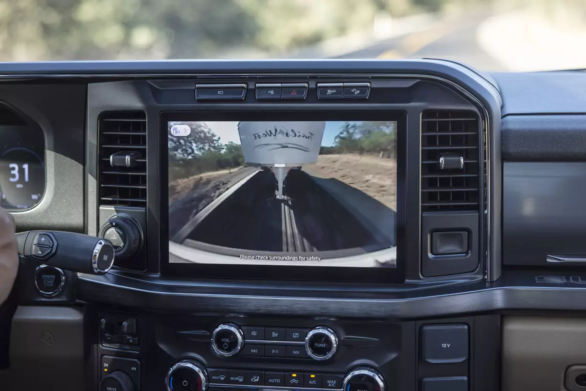 Ford Super Duty bed view camera. Photo courtesy of Ford