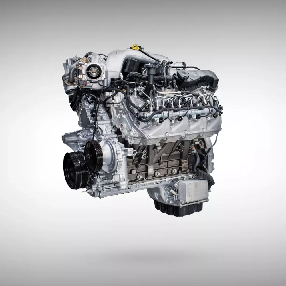 High output 6.7-liter Power Stroke V8 engine. Photo courtesy of Ford