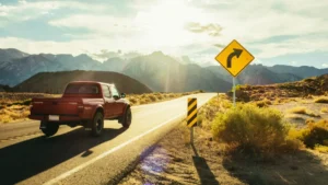 toyota pickup in the sunset