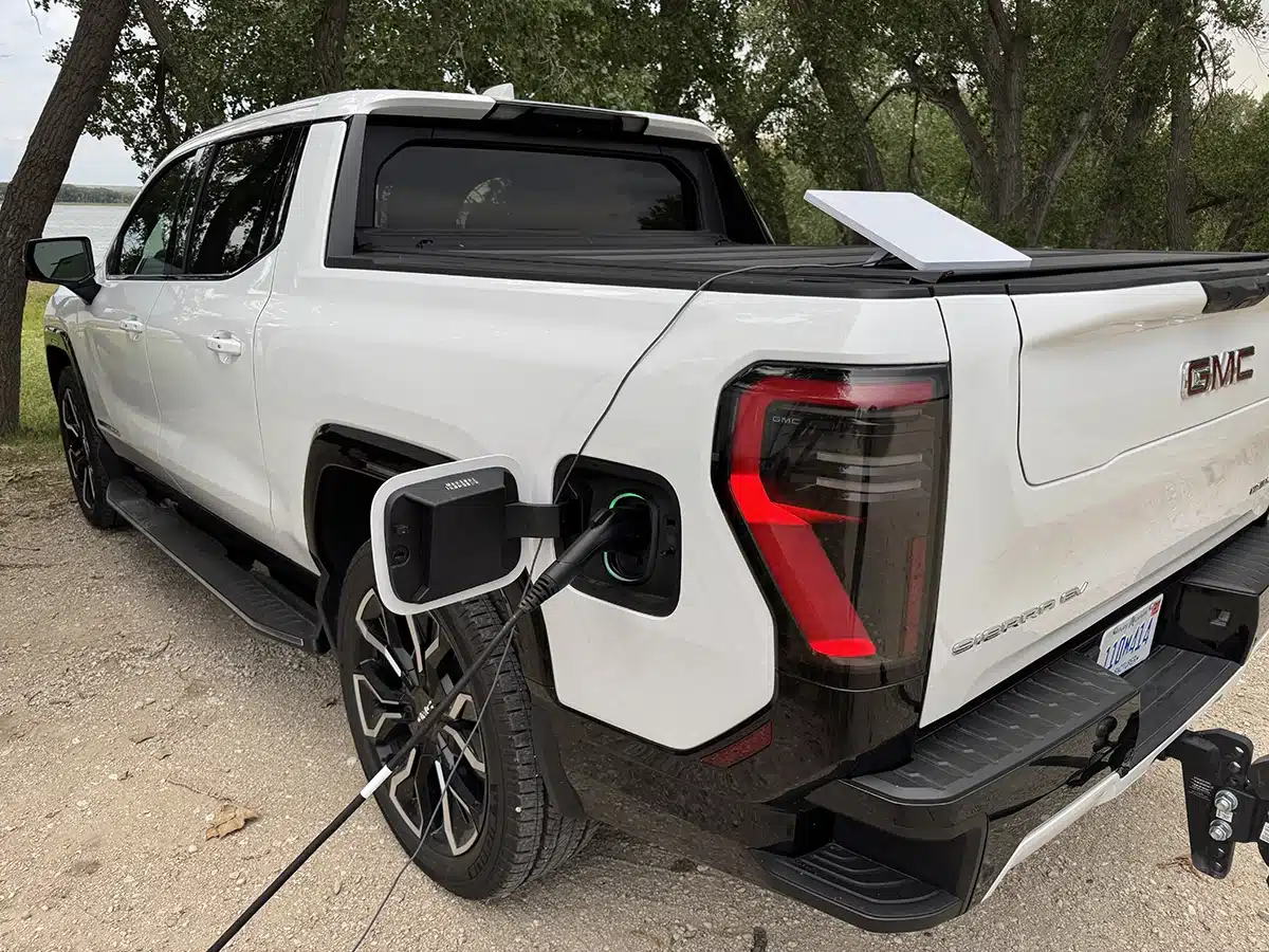 GMC Sierra EV camper towing 4