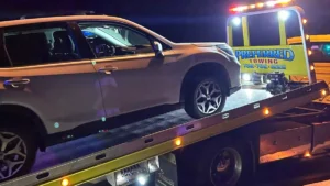 forester on a tow truck 1
