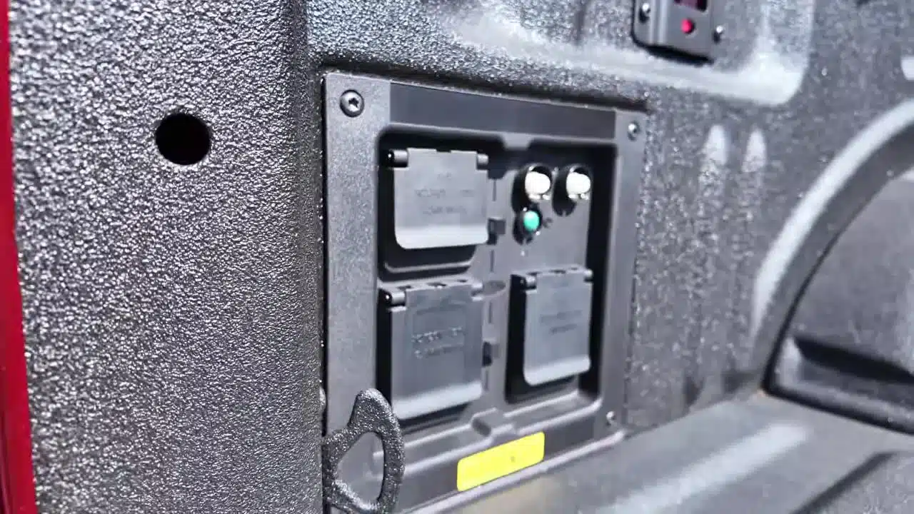 Pro Power Onboard electrical outlets in the Lightning Flash pickup bed
