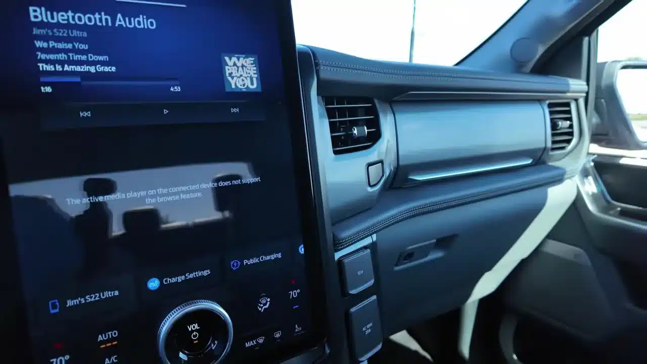 2025 Lightning Flash cabin with portrait touchscreen and front passenger seat