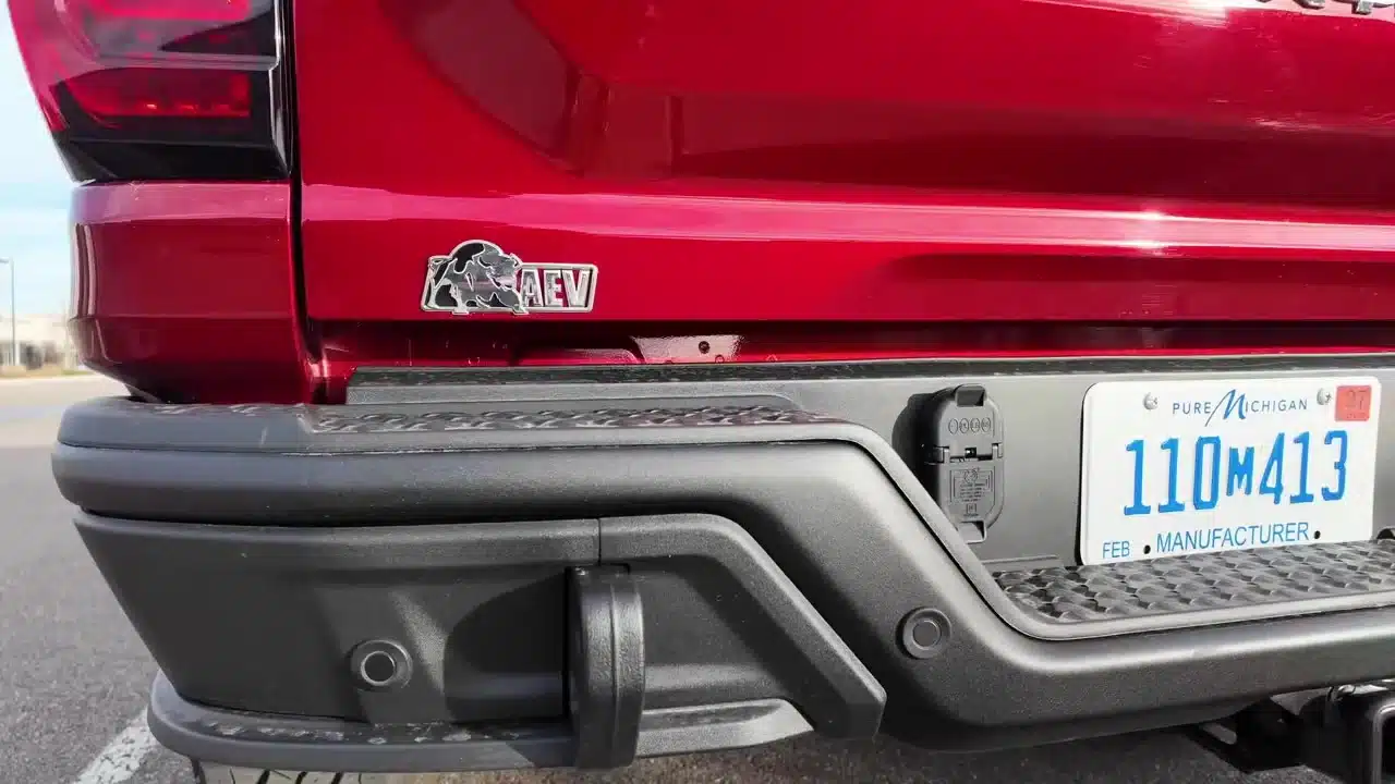 Canyon AEV steel rear bumper and recovery point