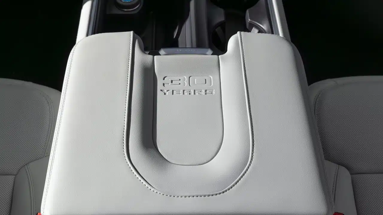 2027 Ford Expedition anniversary console with embossed leather
