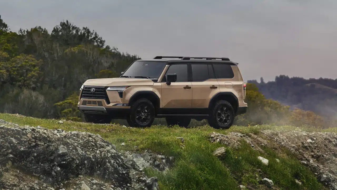 2027 Lexus GX Overtrail parked beside a trail