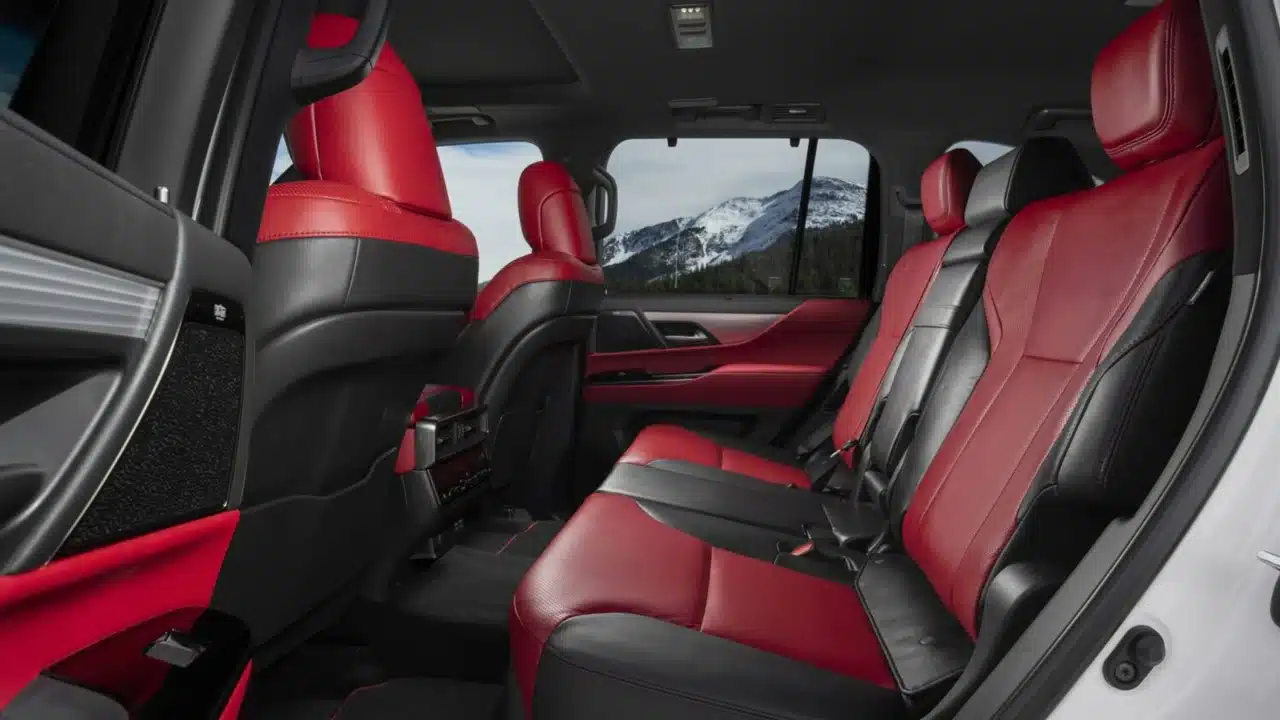 2027 Lexus LX 600 F SPORT rear seats