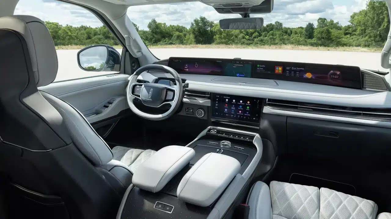 Lincoln Navigator cabin with panoramic display