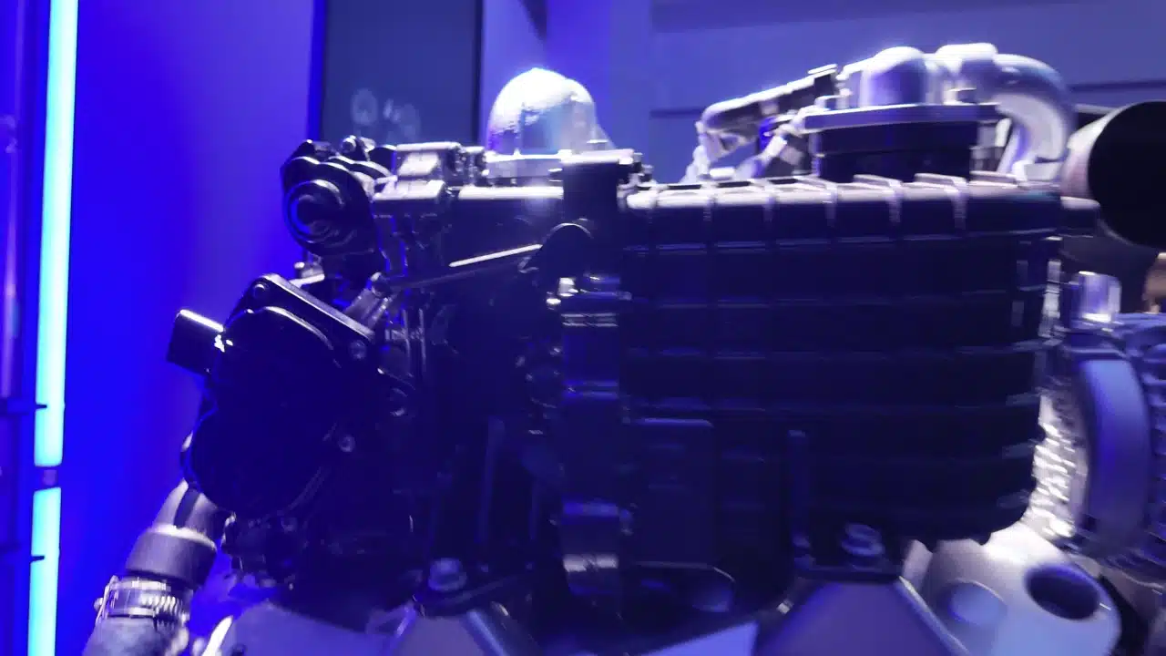 The new Duramax’s engine hardware during the technical walk-around.