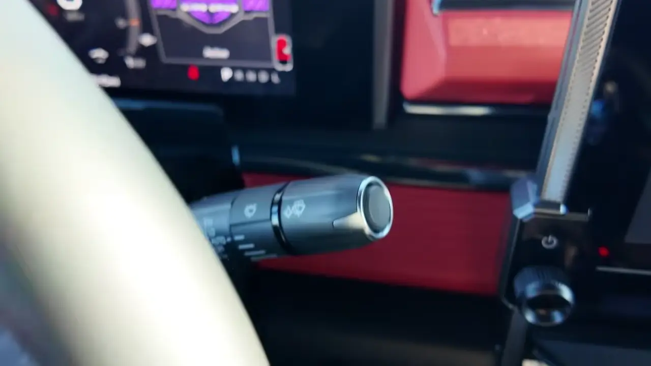 King Crab steering mode displayed in the Hummer EV cabin