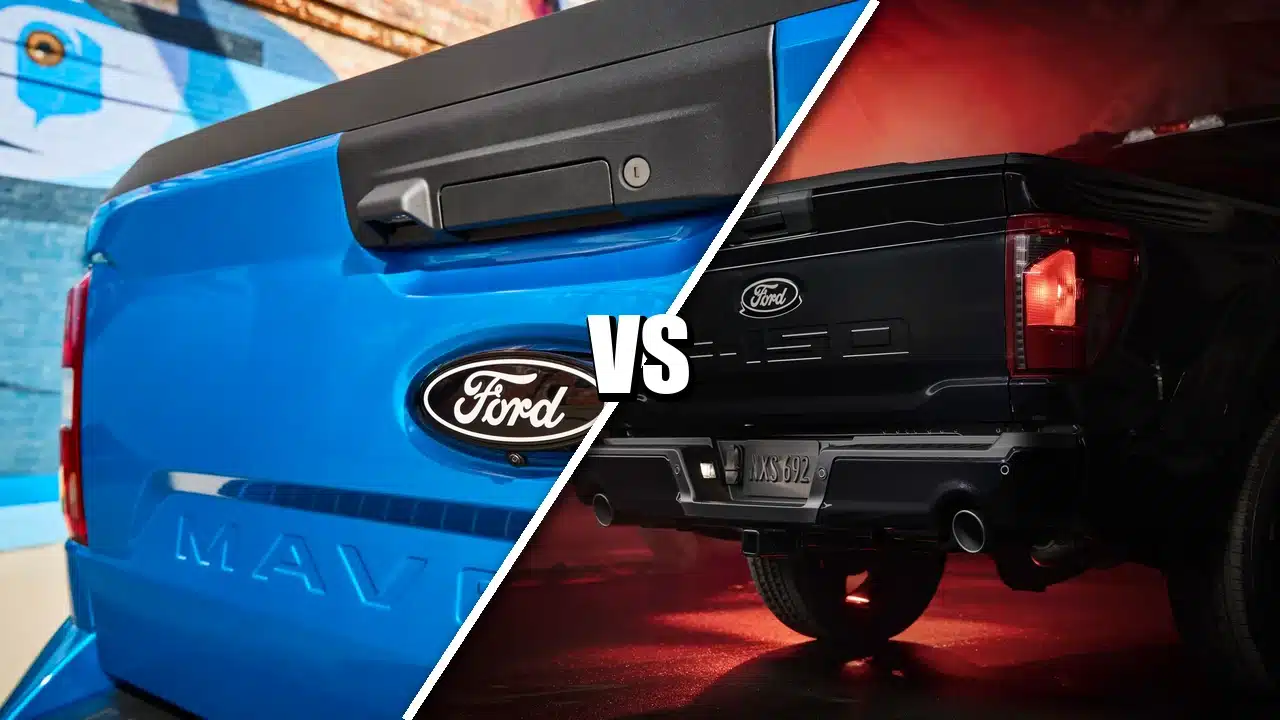 Maverick Lobo left and F-150 Lobo right, utility comparison