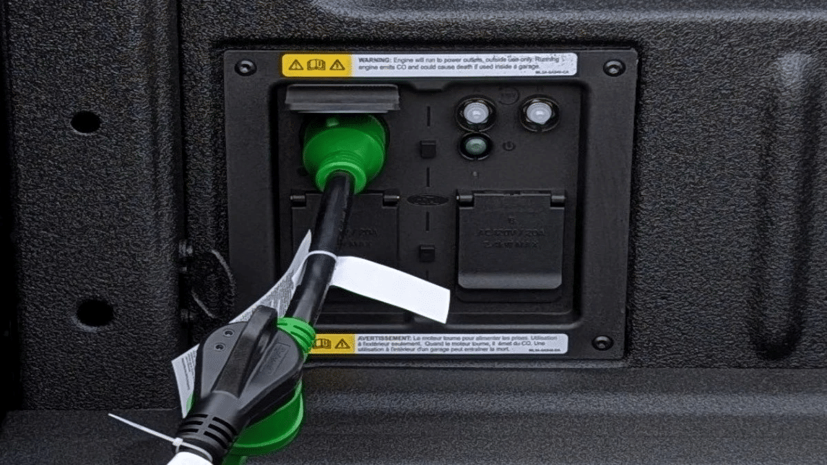 Ford F-150 Pro Power Onboard outlets with adapter