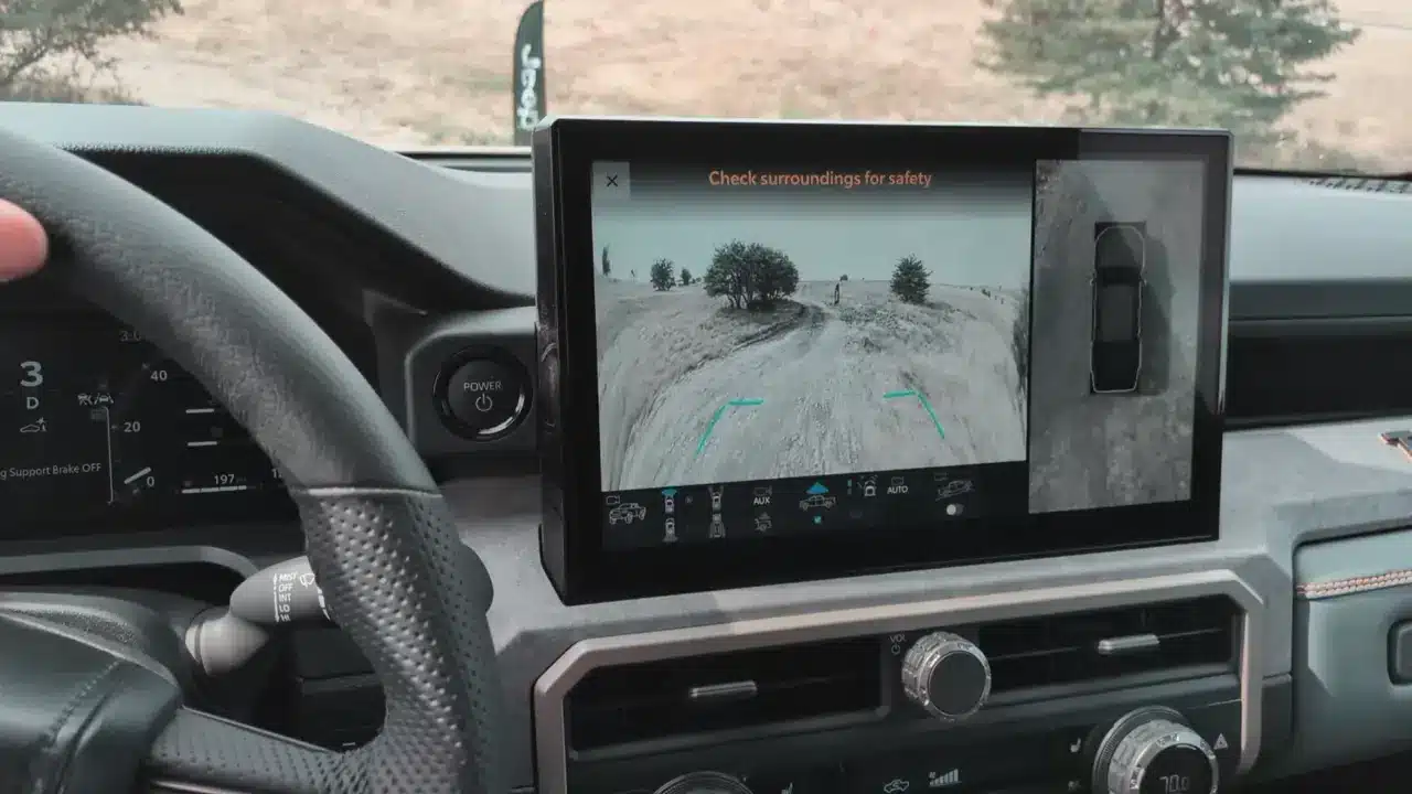 Tacoma dashboard and trail-camera display