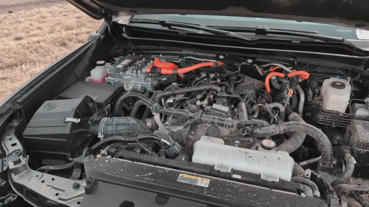 Tacoma i-FORCE MAX hybrid engine bay