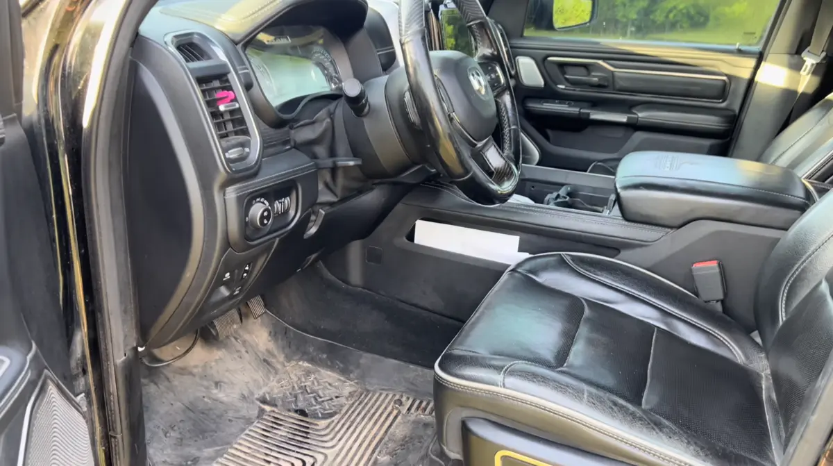 Interior of a 2019 Ram 1500 Limited after more than 323,000 miles
