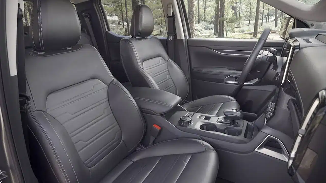 Ford Ranger Lariat front seats and center console