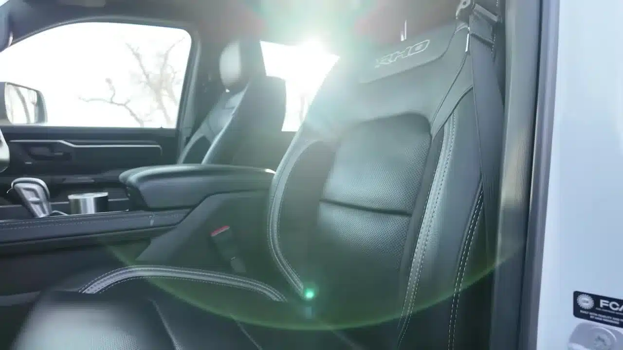 Front seat and cabin of Tim’s Ram 1500 RHO