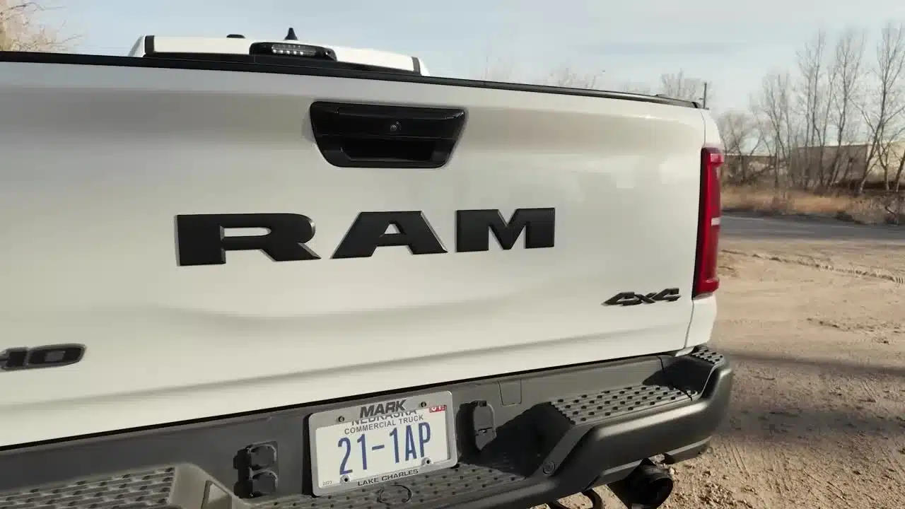 Tailgate and rear bumper of Tim’s 2025 Ram 1500 RHO