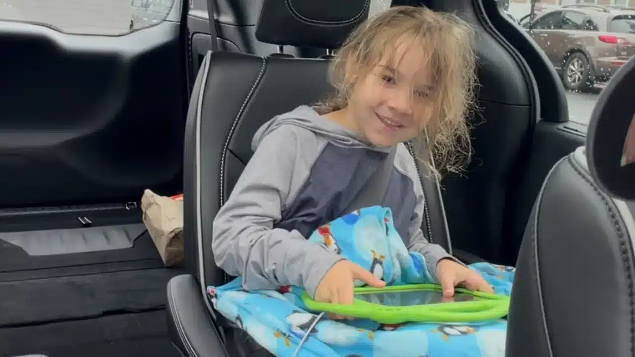 Passenger in a 2027 Chrysler Pacifica.