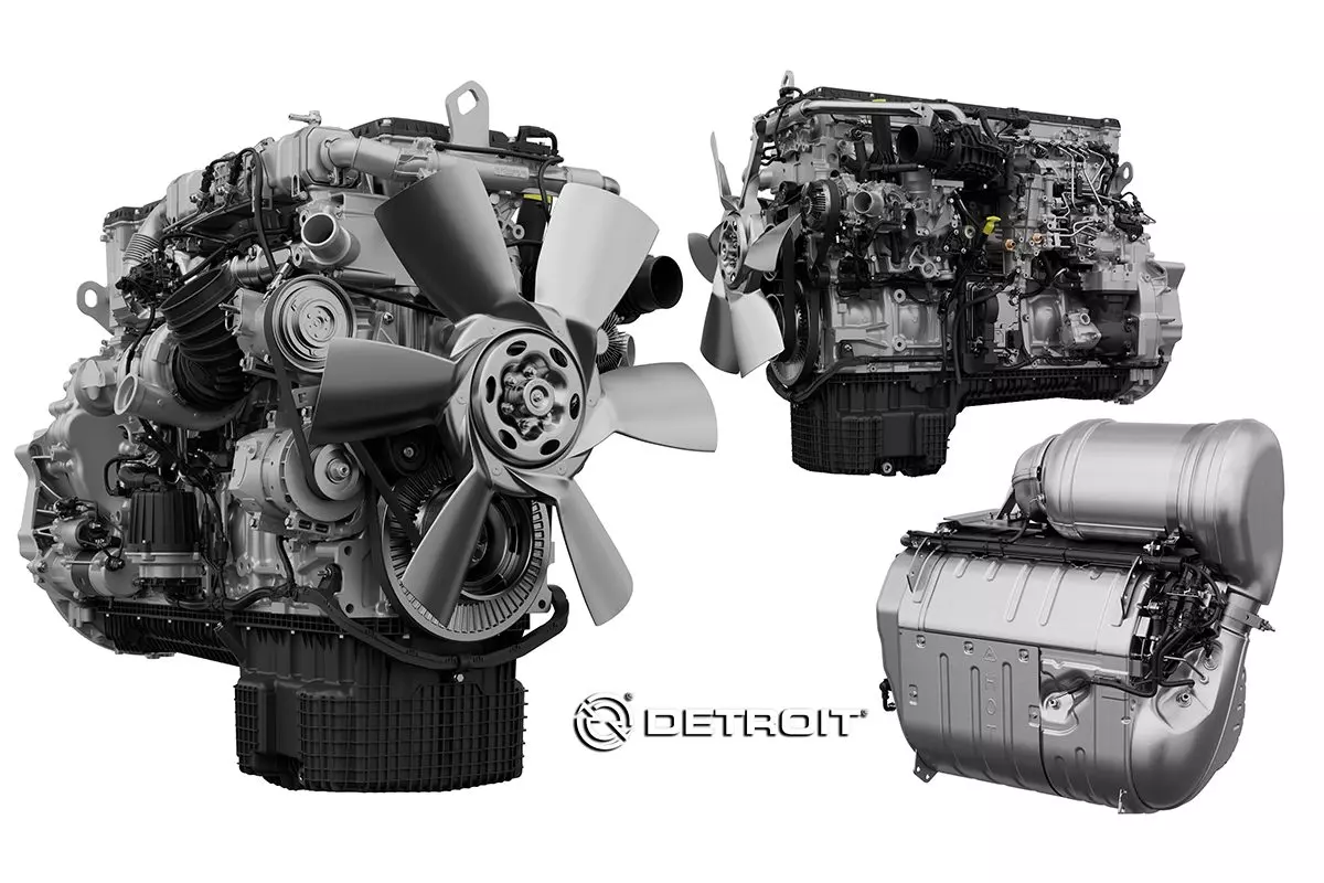 Detroit Gen 6 diesel engines and exhaust aftertreatment hardware