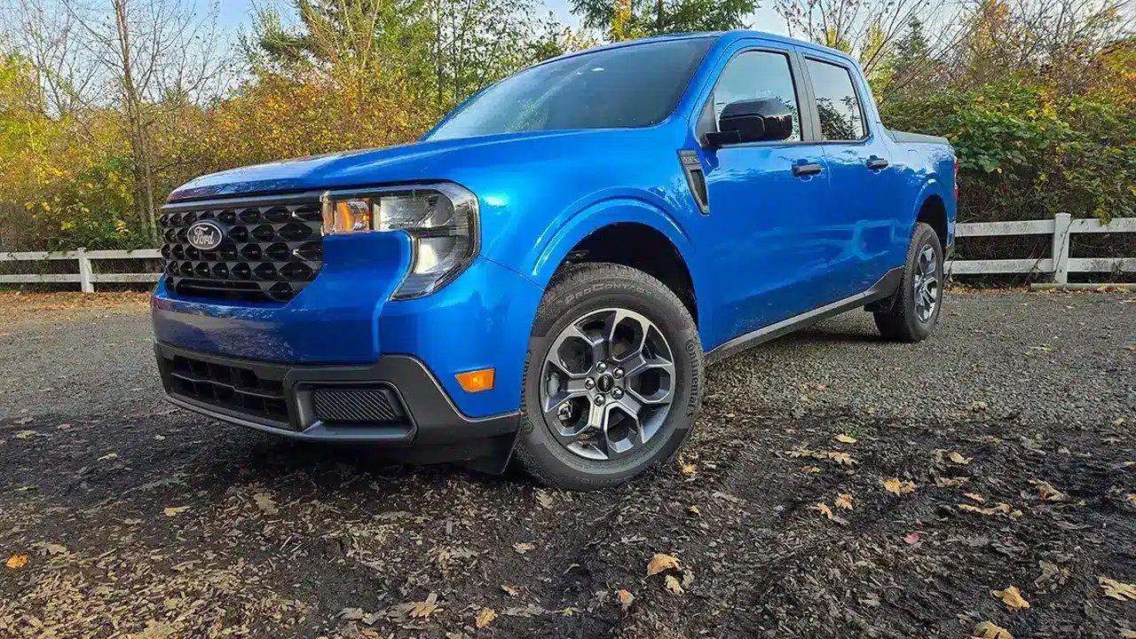 Blue 2025 Ford Maverick XLT Hybrid AWD