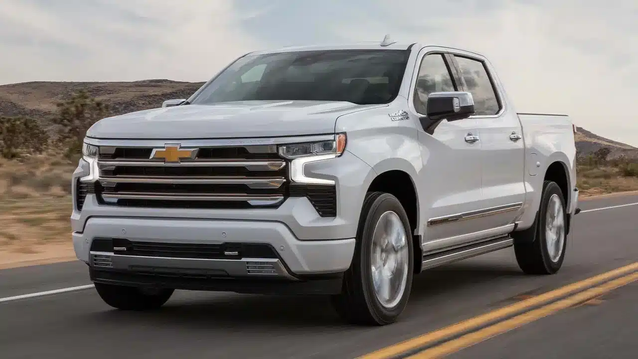 Chevrolet Silverado 1500 High Country Duramax diesel on a road