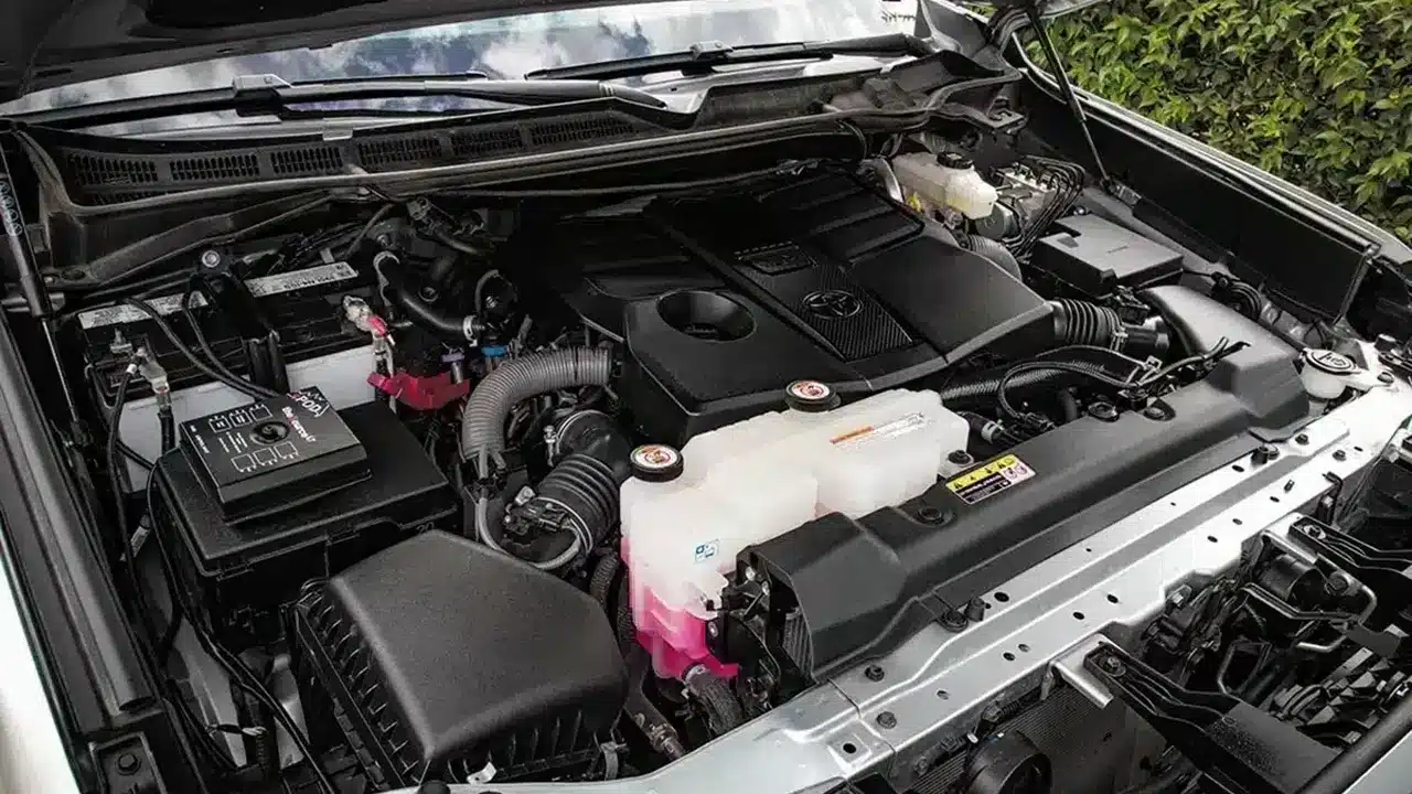 Toyota Tundra twin-turbo V6 engine bay