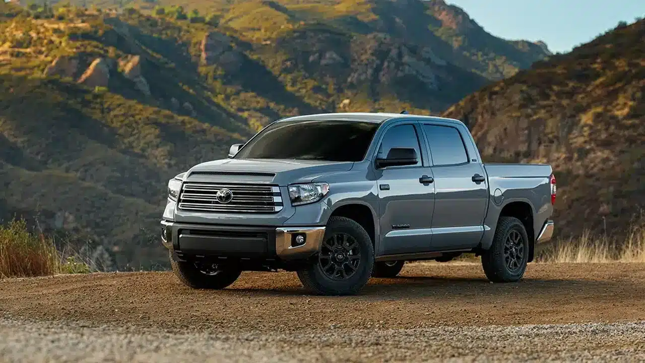 2021 Toyota Tundra Trail Edition parked near mountains