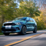 Dodge Durango once again joins Dodge Challenger and Dodge Charger in offering SRT Hellcat models. The 2023 Durango SRT Hellcat also expands the Durango lineup to six models, joining the Durango SXT, GT, R/T, Citadel and SRT 392. First introduced as a one-year only model for 2021, Durango SRT Hellcat storms back to life thanks to enthusiast demand and remains the perfect choice for SUV muscle enthusiasts with families. (Image courtesy of Stellantis North America) 2023 Durango Hellcat