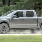 2024 Ford F-150 preproduction model shown with optional equipment. Available early 2024. Actual production vehicle may vary. Professional driver on closed course. Always consult the Owner’s Manual before off-road driving, know your terrain and trail difficult, and use appropriate safety gear.