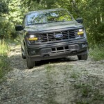 2024 Ford F-150 preproduction model shown with optional equipment. Available early 2024. Actual production vehicle may vary. Professional driver on closed course. Always consult the Owner’s Manual before off-road driving, know your terrain and trail difficult, and use appropriate safety gear.