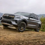 The new 2026 Ford Explorer Tremor features off-road upgrades to better handle dirt roads. (Photo courtesy Ford Motor Company) 2026 explorer tremor 04